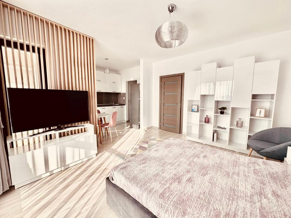 At the TOP Plaza Studio Apartment in Bucharest