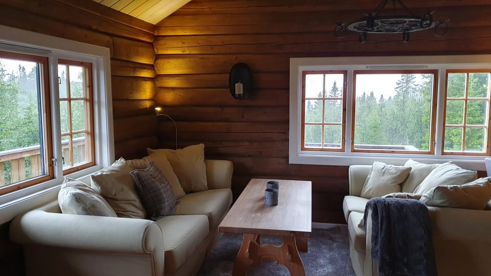 Cozy log cabin at beautiful Nystølsfjellet Cabin in Viken, Norway