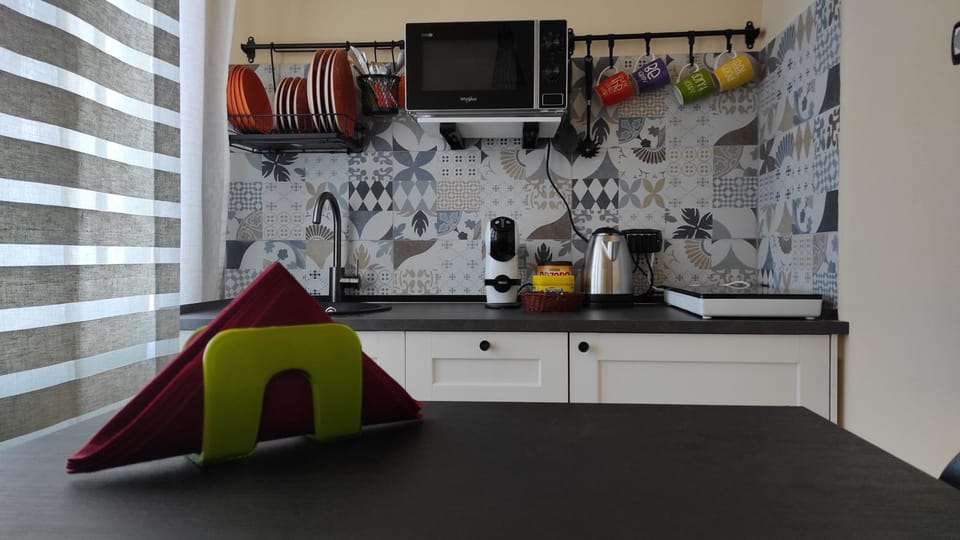 Kitchen or kitchenette, minibar, stove