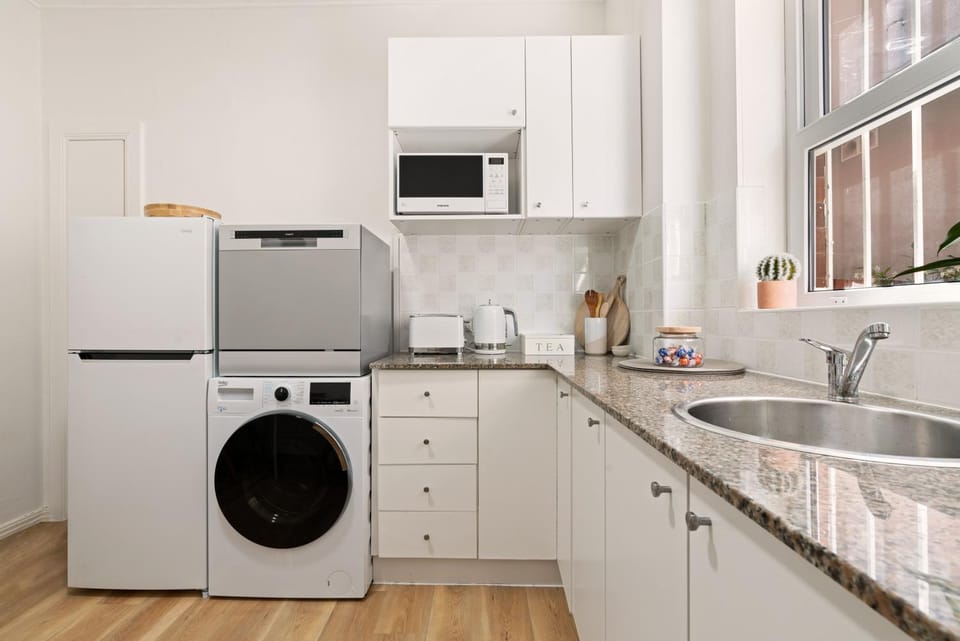 Kitchen or kitchenette, dishwasher, washing machine, dryer, kitchen, kitchen