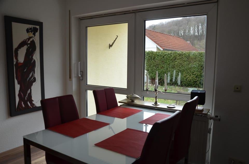 Living room, Dining area, Garden view