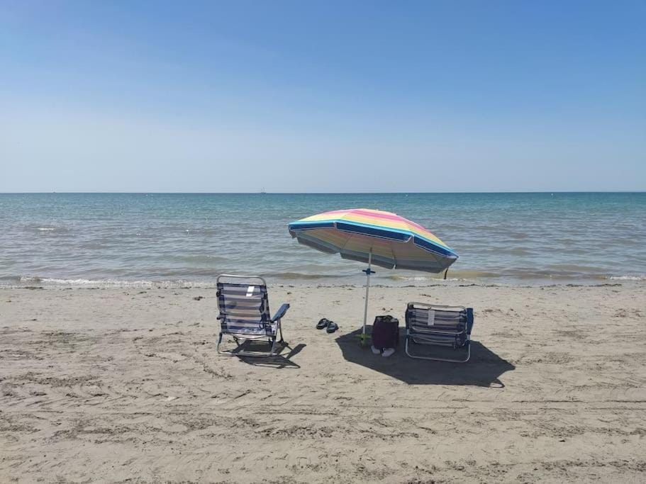 Day, Beach, sunbed
