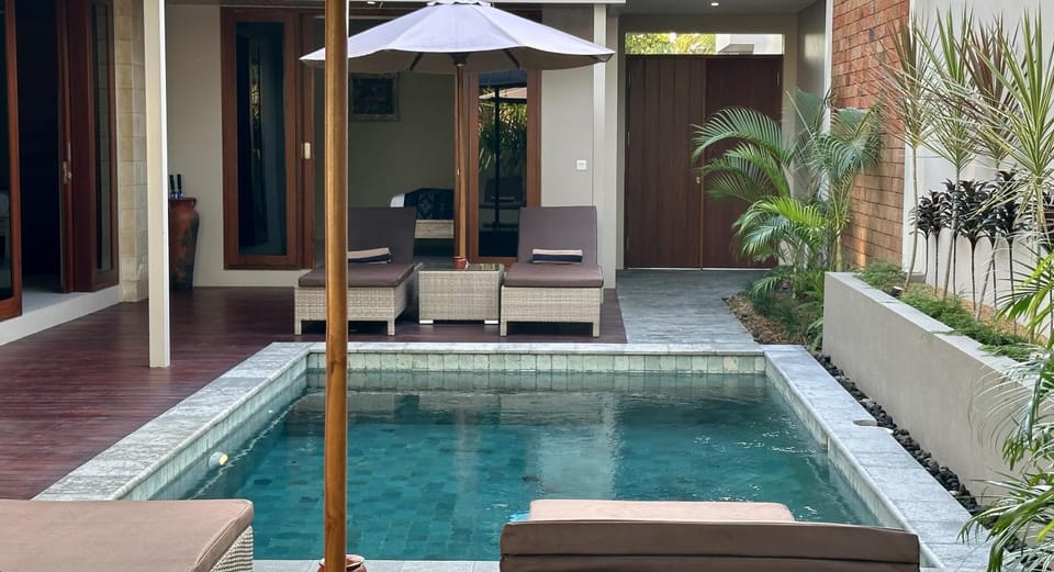 Pool view, sunbed