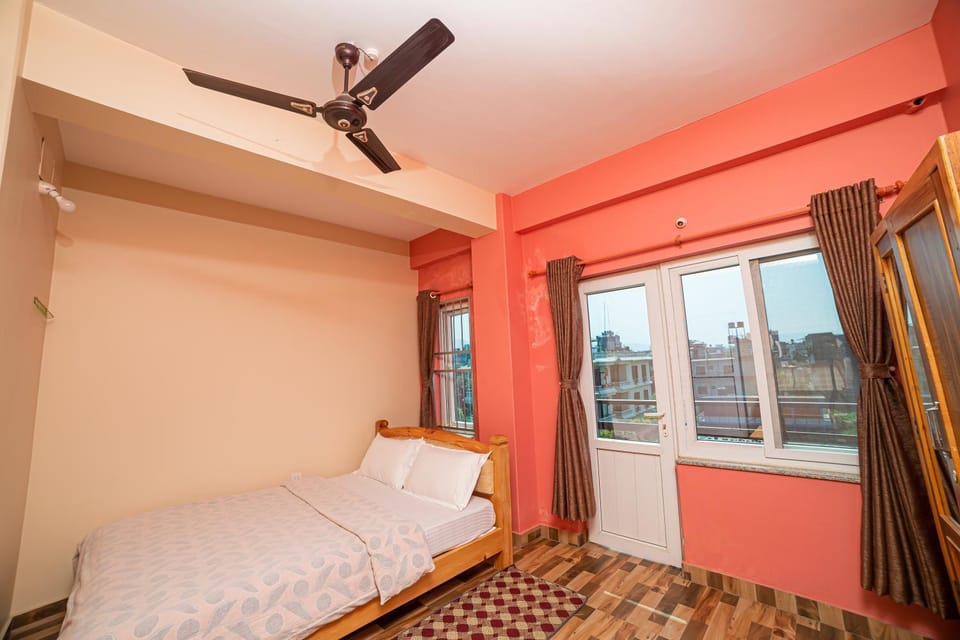 Bed, Bedroom, fireplace