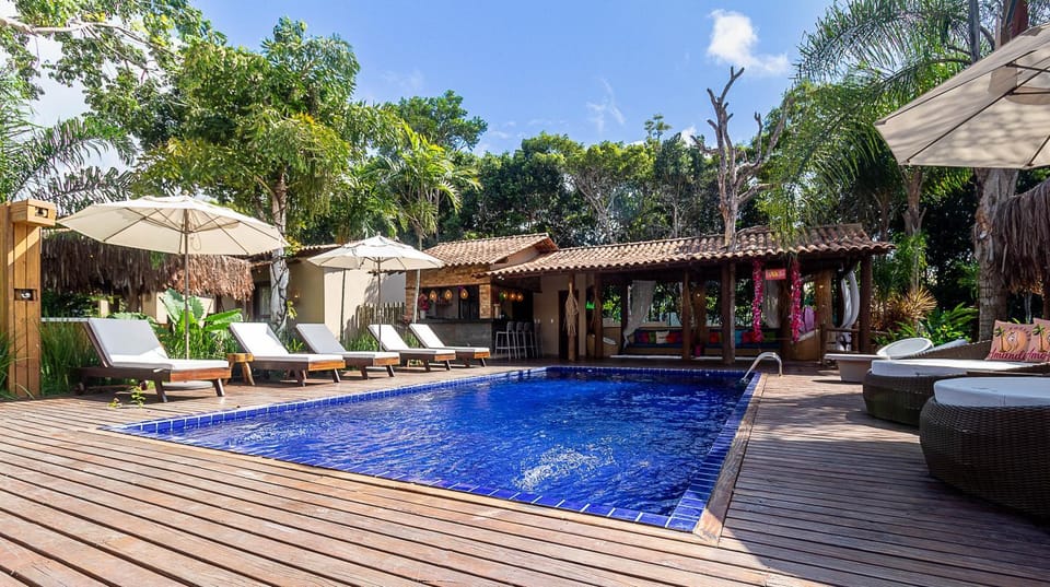 Patio, Spring, Day, Natural landscape, Garden, Garden view, Pool view, Swimming pool, sunbed