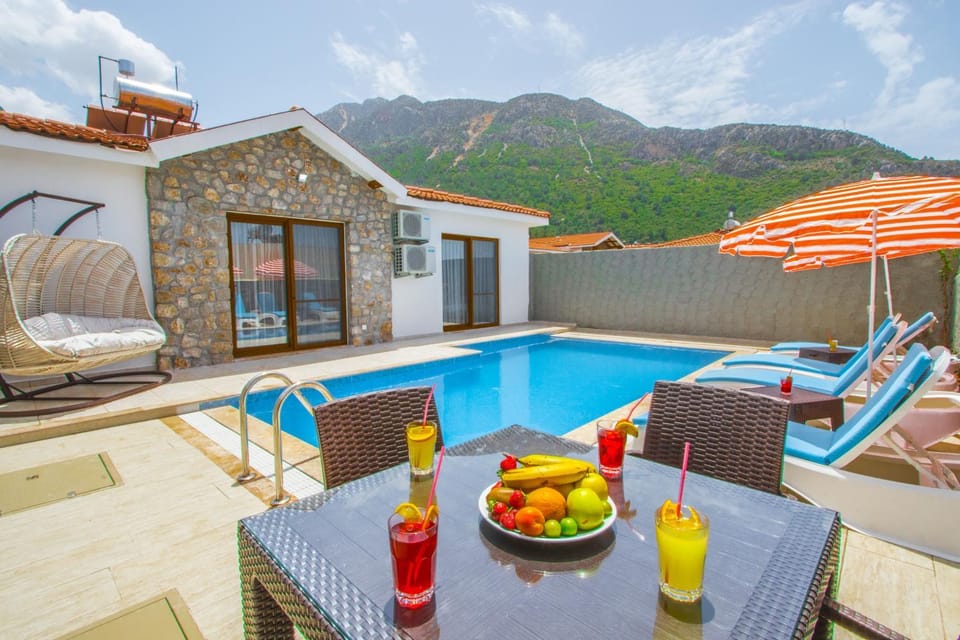 Patio, Garden, Swimming pool, sunbed