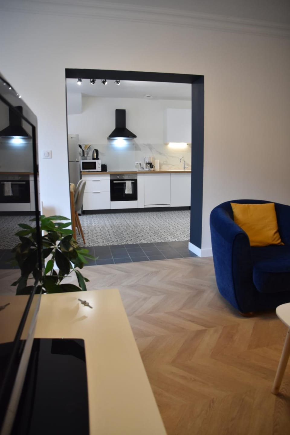 Kitchen or kitchenette, Living room