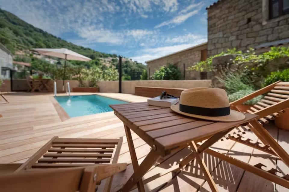 Property building, Patio, Pool view