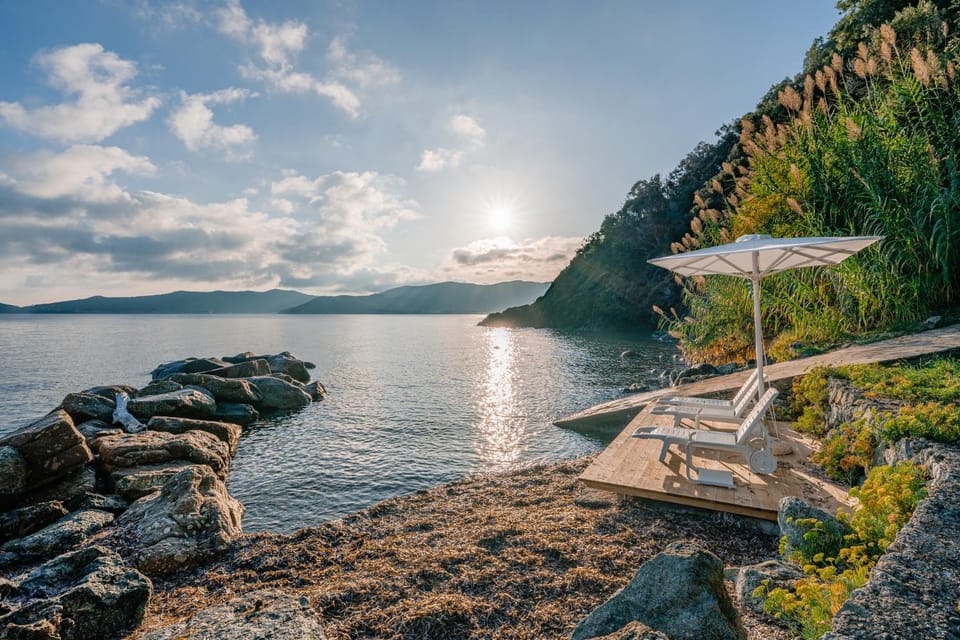 Natural landscape, Beach, Sea view, sunbed