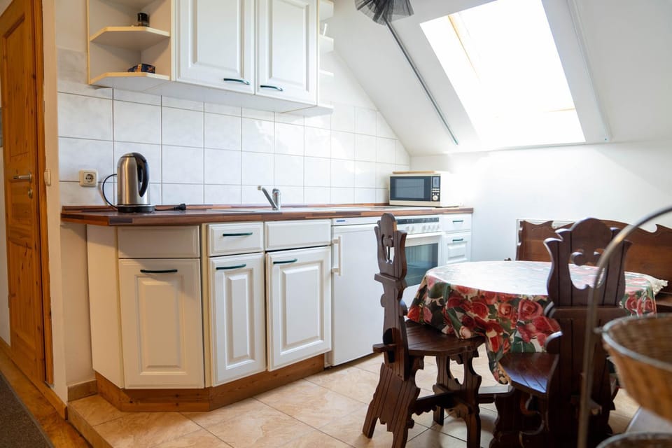 Kitchen or kitchenette, oven, stove