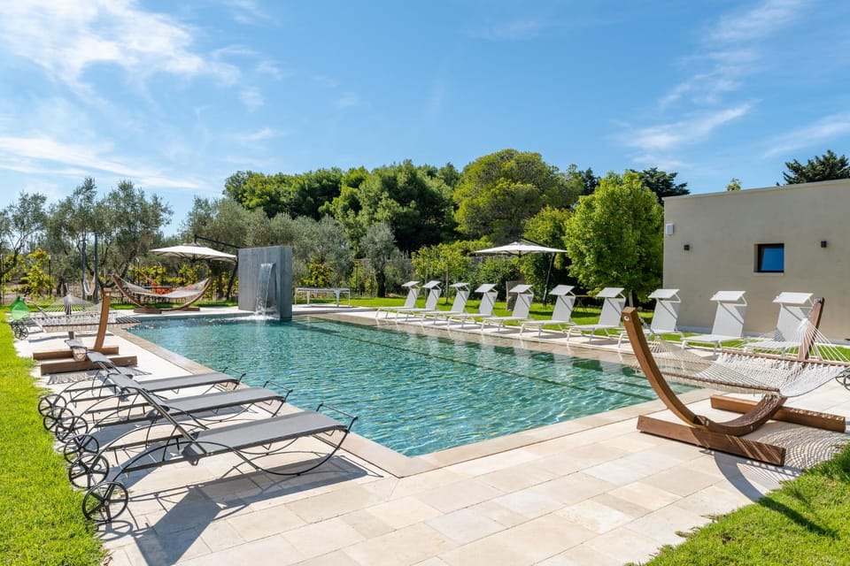 Natural landscape, Garden, Garden view, Pool view, Swimming pool
