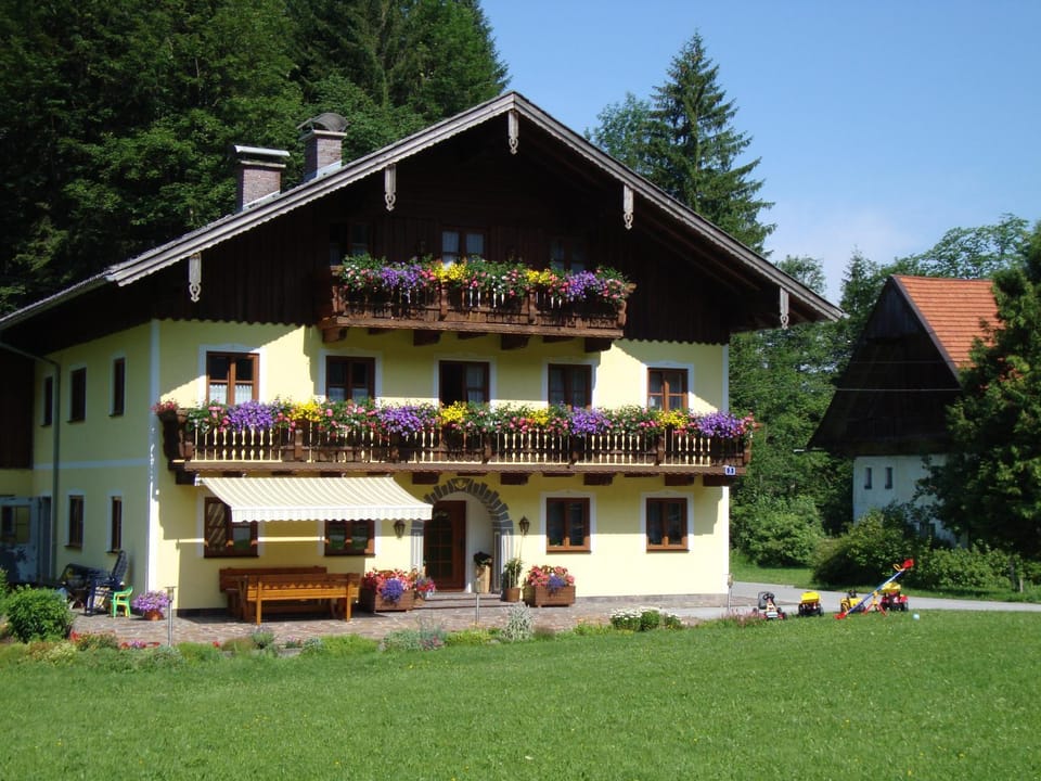 Property building, Summer, Garden