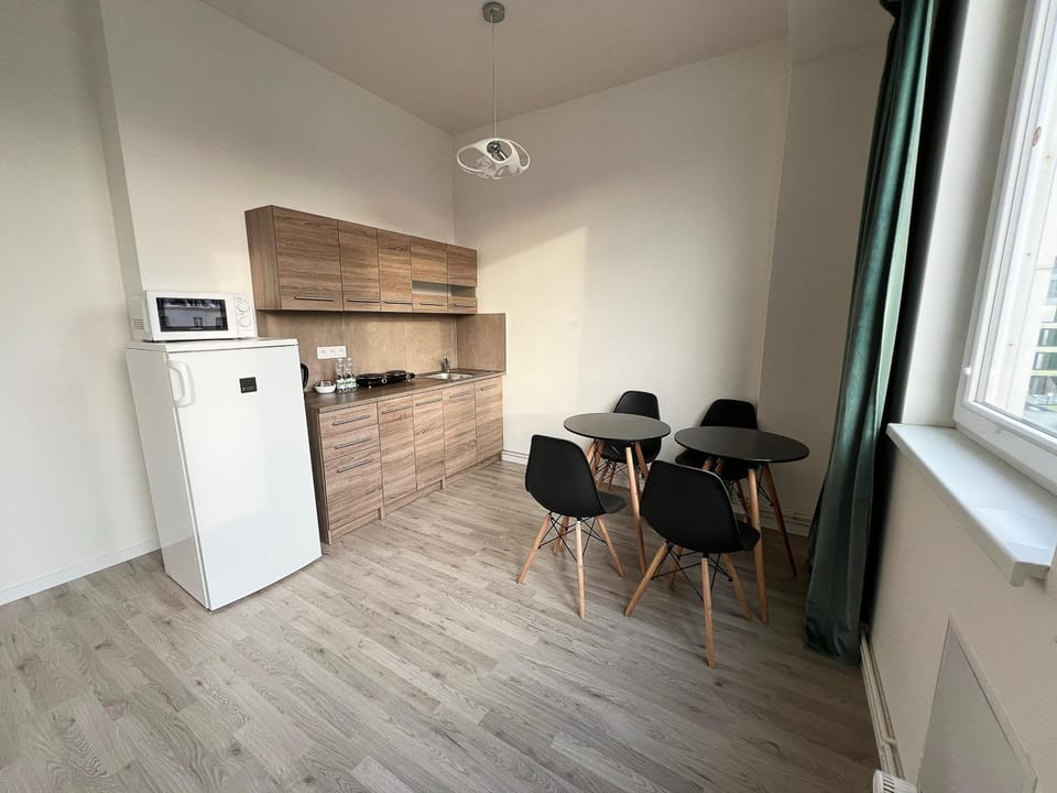 Kitchen or kitchenette, Dining area, minibar, pet friendly, stove