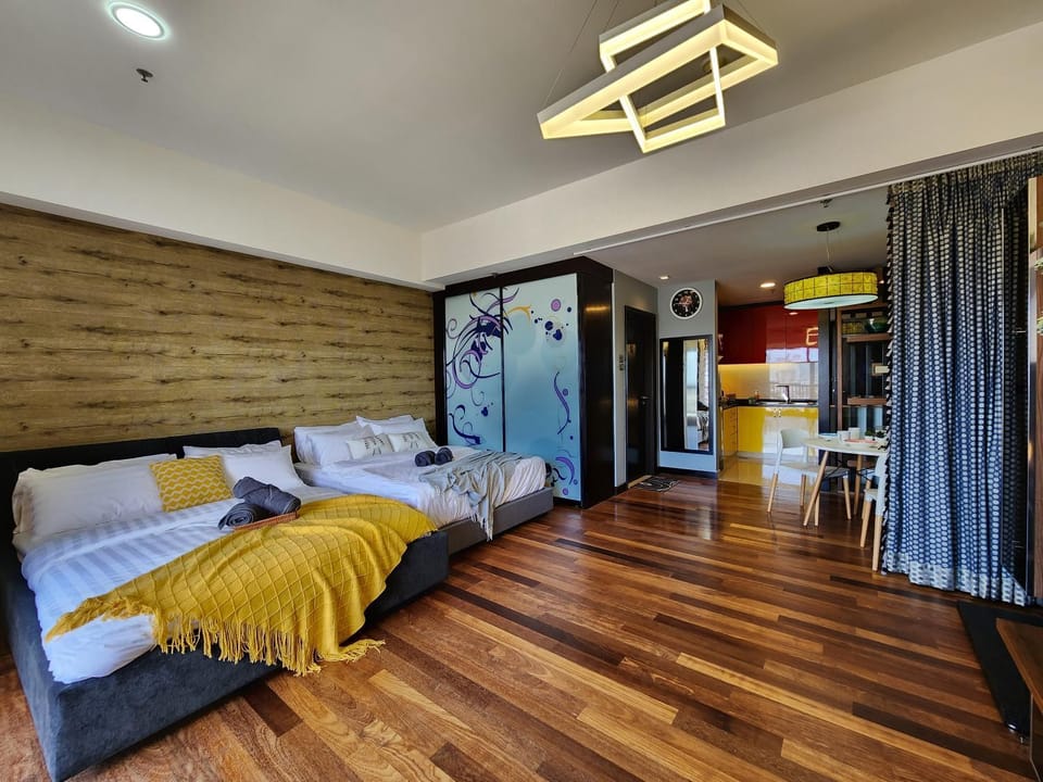 Bed, Living room, wardrobe