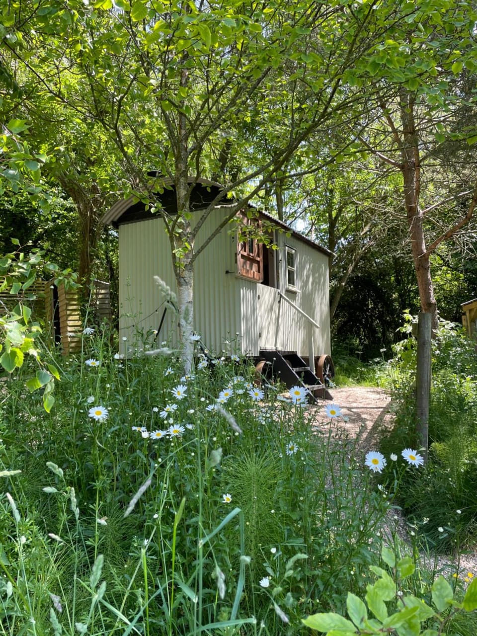 The Hide on the Vineyard with wood fired hot tub Option House in West Dorset District