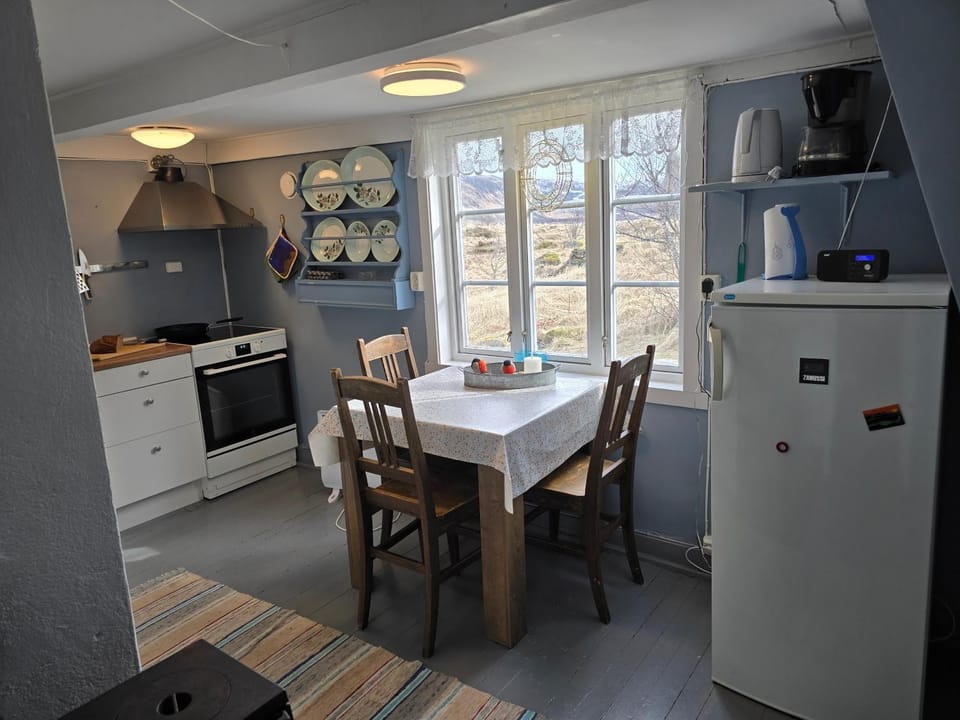 Kitchen or kitchenette, Dining area, stove