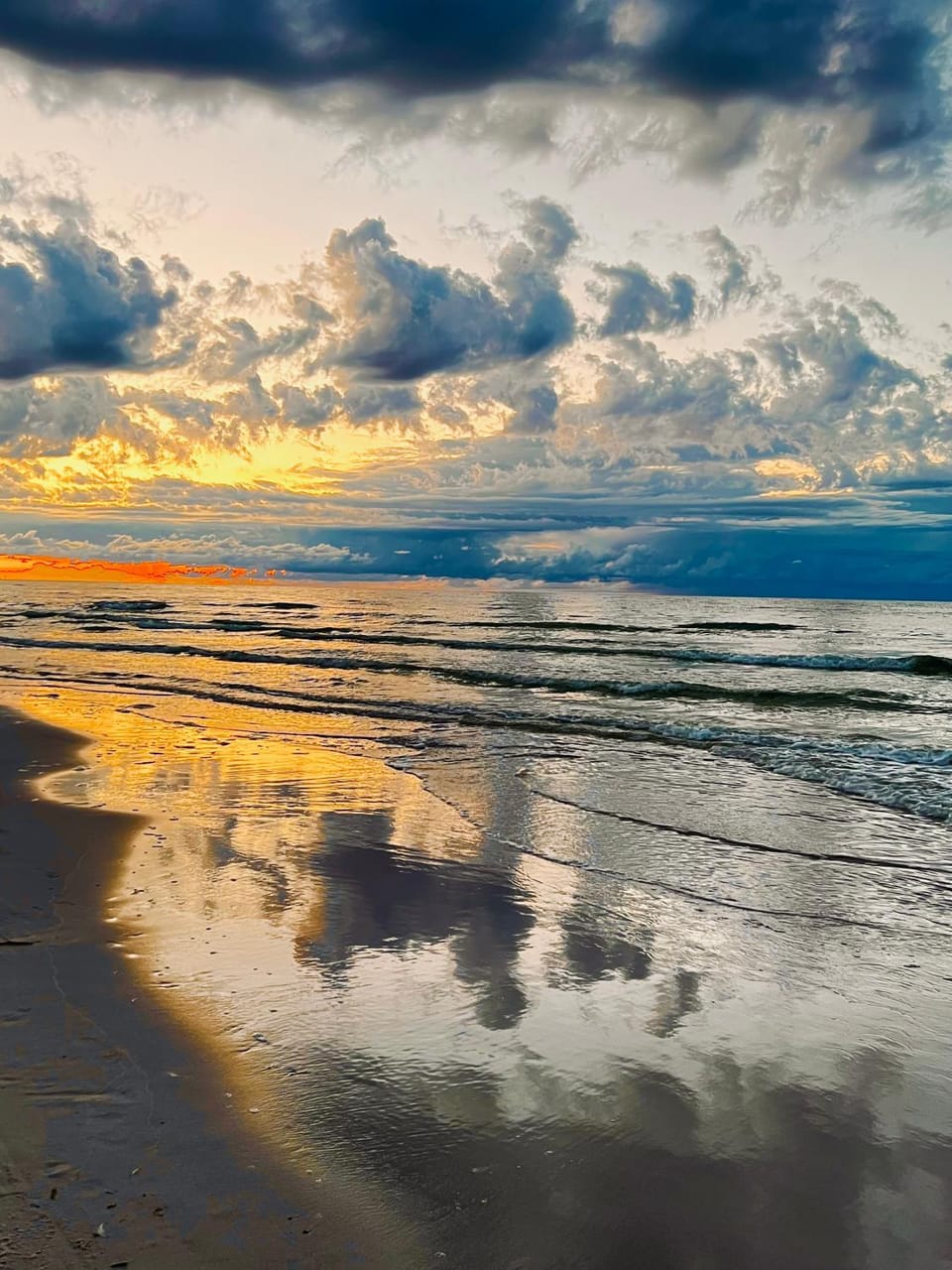 Natural landscape, Beach, Sunset