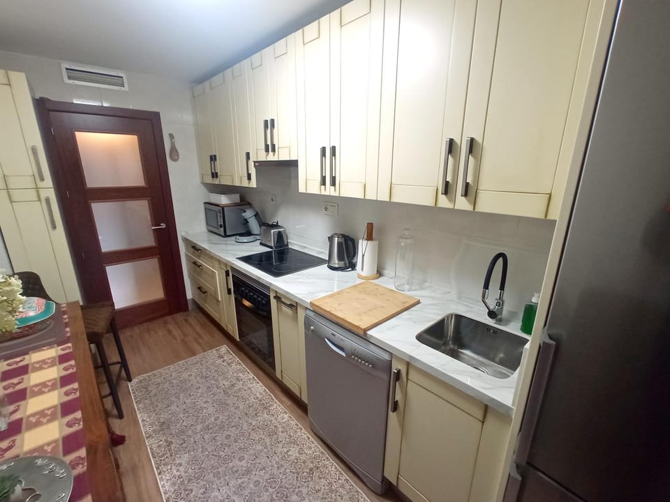 Kitchen or kitchenette, toaster