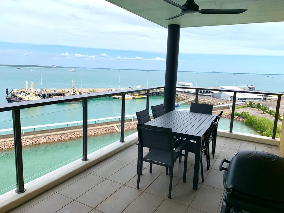 Patio, BBQ facilities, View (from property/room), Balcony/Terrace, Seating area, Dining area, Sea view