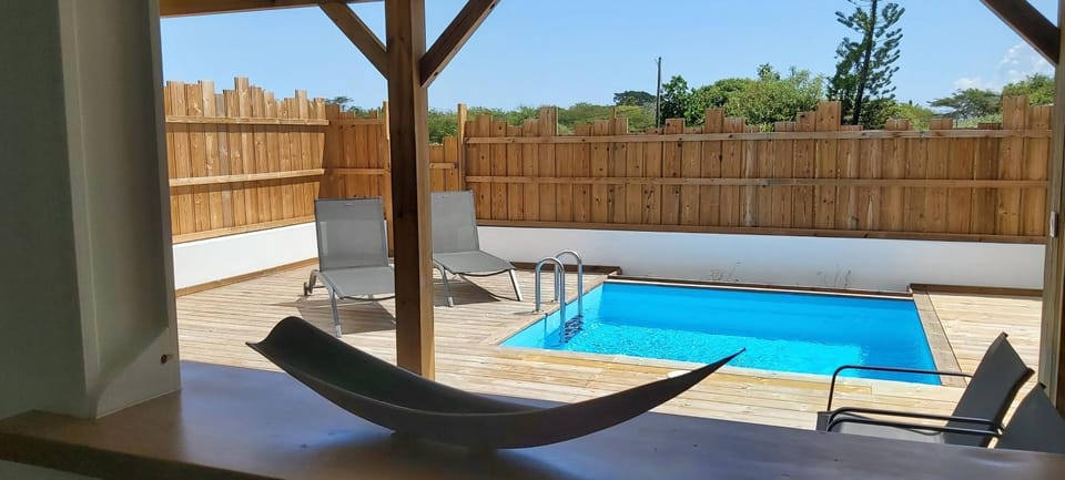 Patio, Pool view, Swimming pool, sunbed