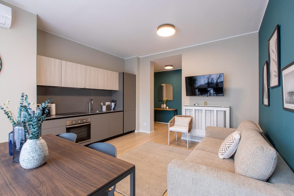 Living room, kitchen