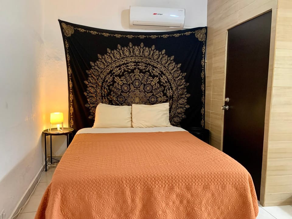 Bed, Bedroom, air conditioner