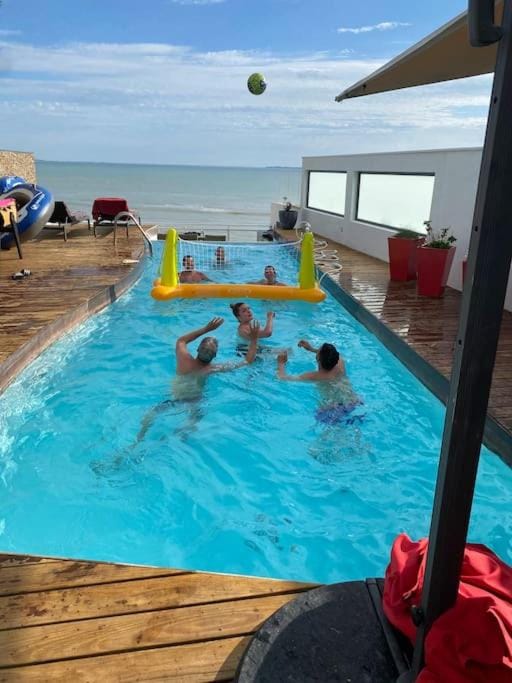 Day, Pool view, Sea view, Swimming pool, group of guests