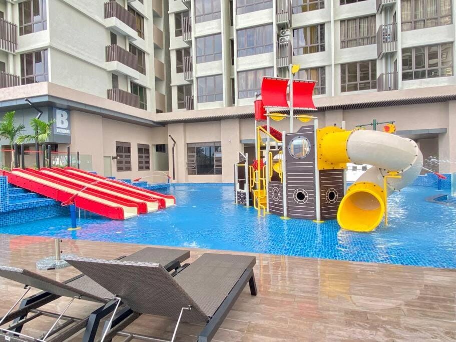 Children play ground, Aqua park, Pool view, Swimming pool