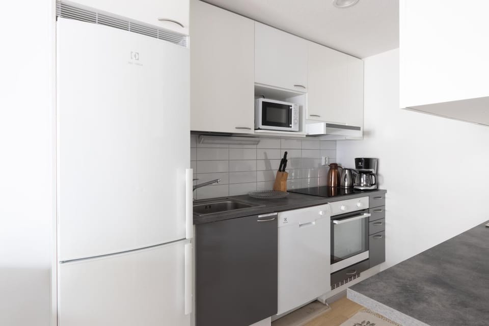 Coffee/tea facilities, Kitchen or kitchenette, dishwasher, microwave, oven