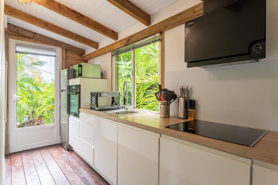 Kitchen or kitchenette, oven, stove