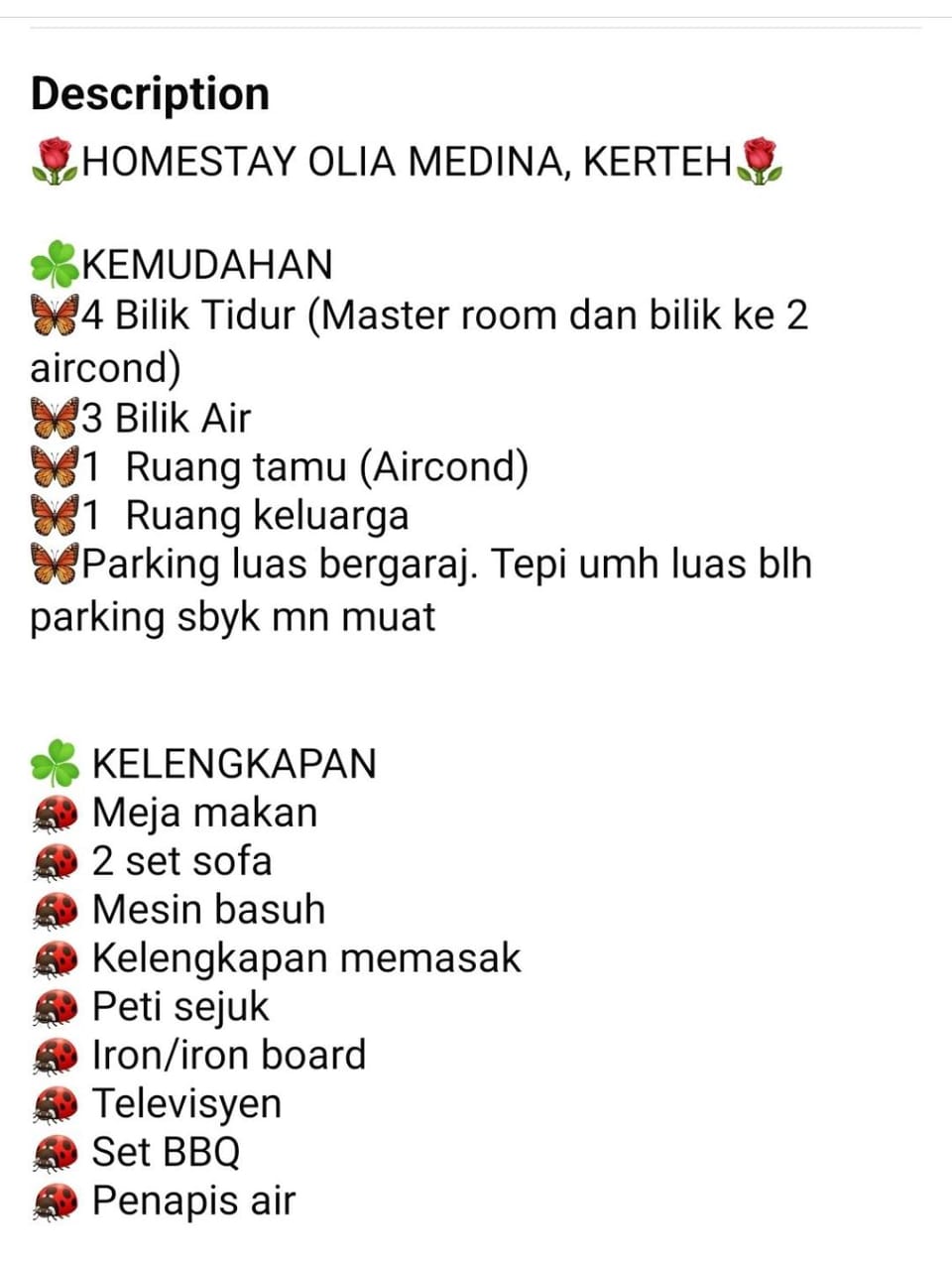 OLIA MEDINA KERTEH 4 BILIK HOMESTaY House in Terengganu, Malaysia