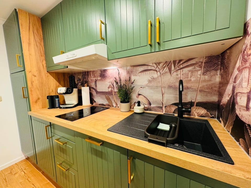 Coffee/tea facilities, Kitchen or kitchenette, minibar, stove, toaster