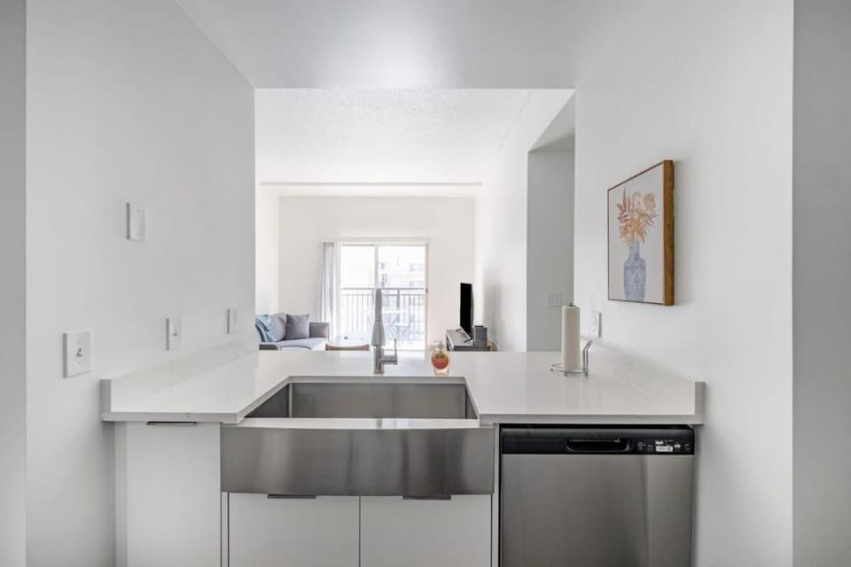 Kitchen or kitchenette, dishwasher