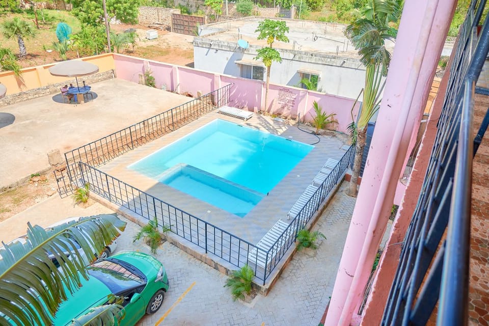 Property building, Day, View (from property/room), Balcony/Terrace, Pool view, Swimming pool, sunbed
