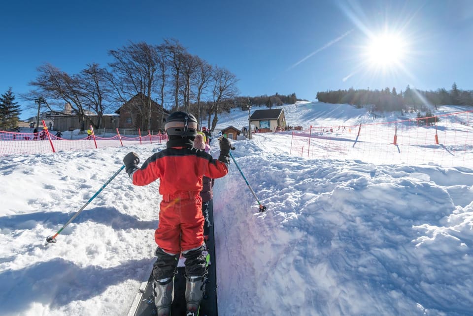 Winter, Skiing, children