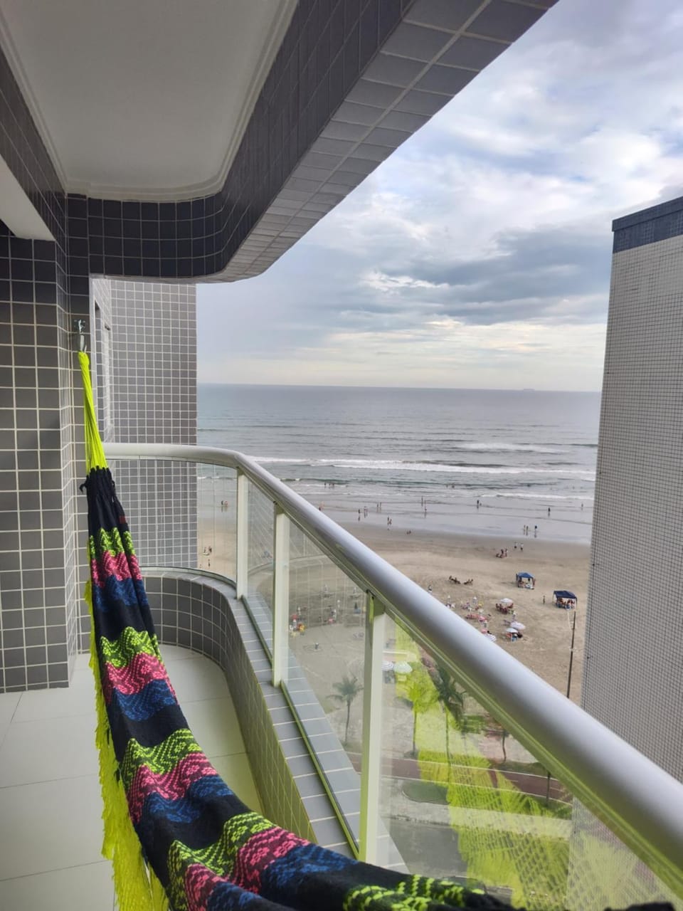 Apartamento aconchegante, frente praia, vista linda Apartment in State of São Paulo