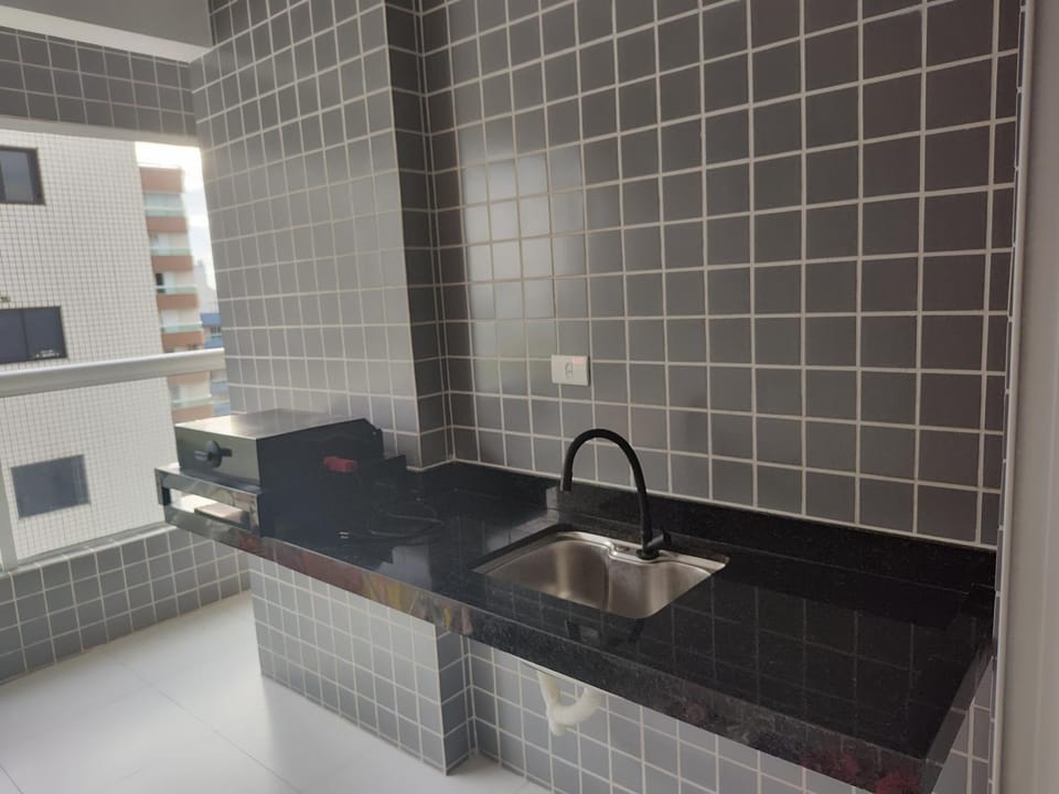Apartamento aconchegante, frente praia, vista linda Apartment in State of São Paulo