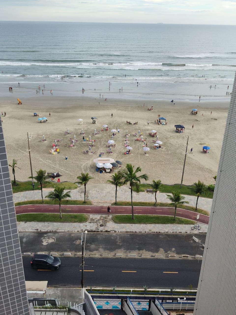 Apartamento aconchegante, frente praia, vista linda Apartment in State of São Paulo