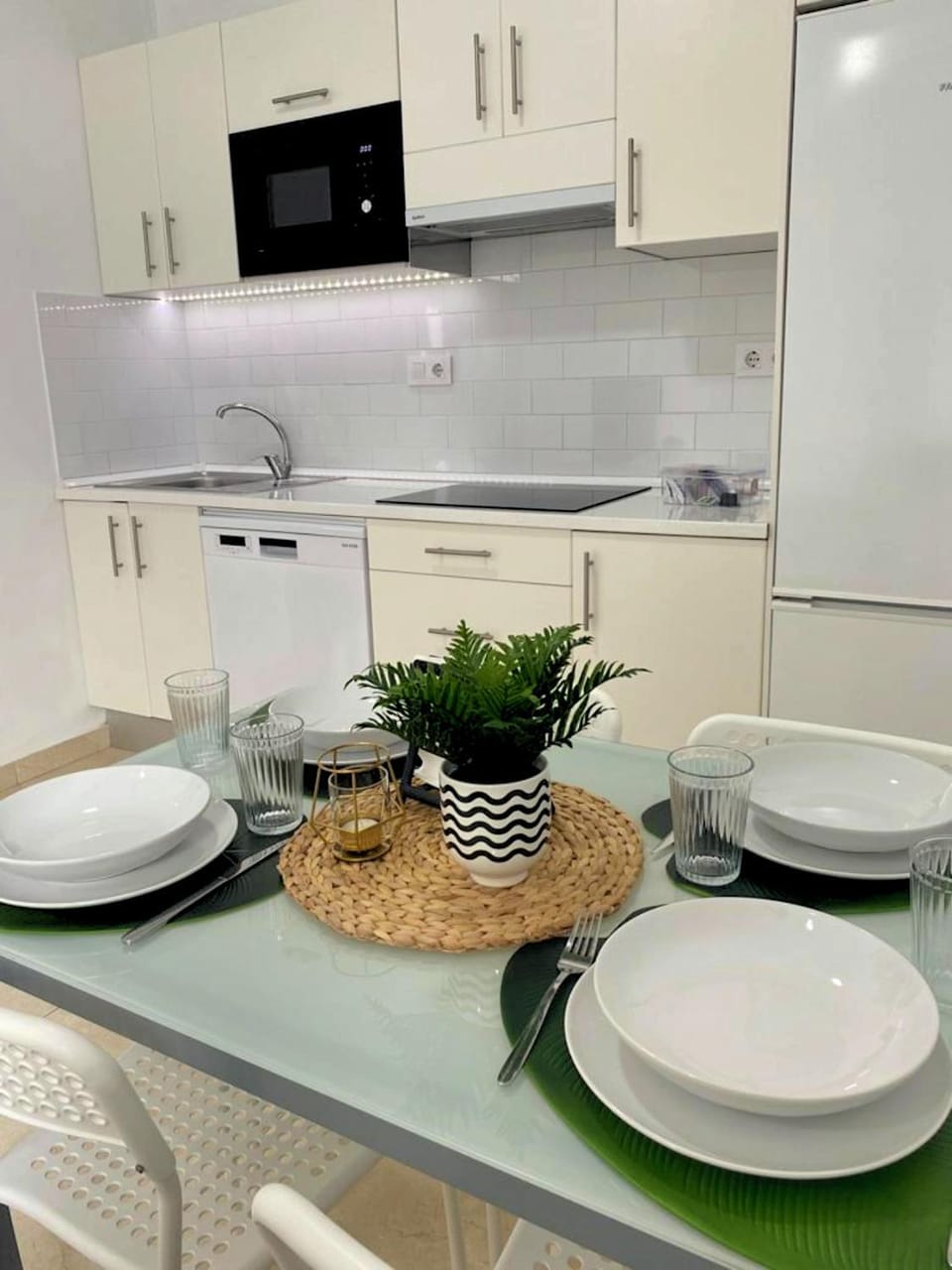 Kitchen or kitchenette, stove, kitchen