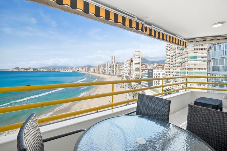Day, View (from property/room), Balcony/Terrace, Living room, Beach, City view, Mountain view, Sea view