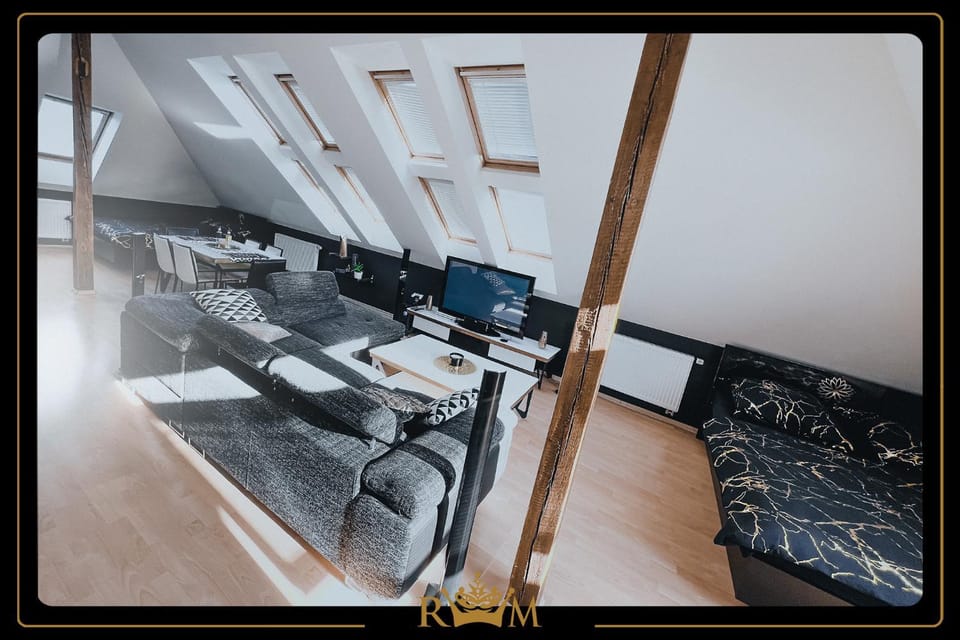 Bed, Living room, Dining area
