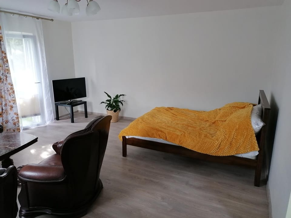 Communal lounge/ TV room, Bed, Seating area