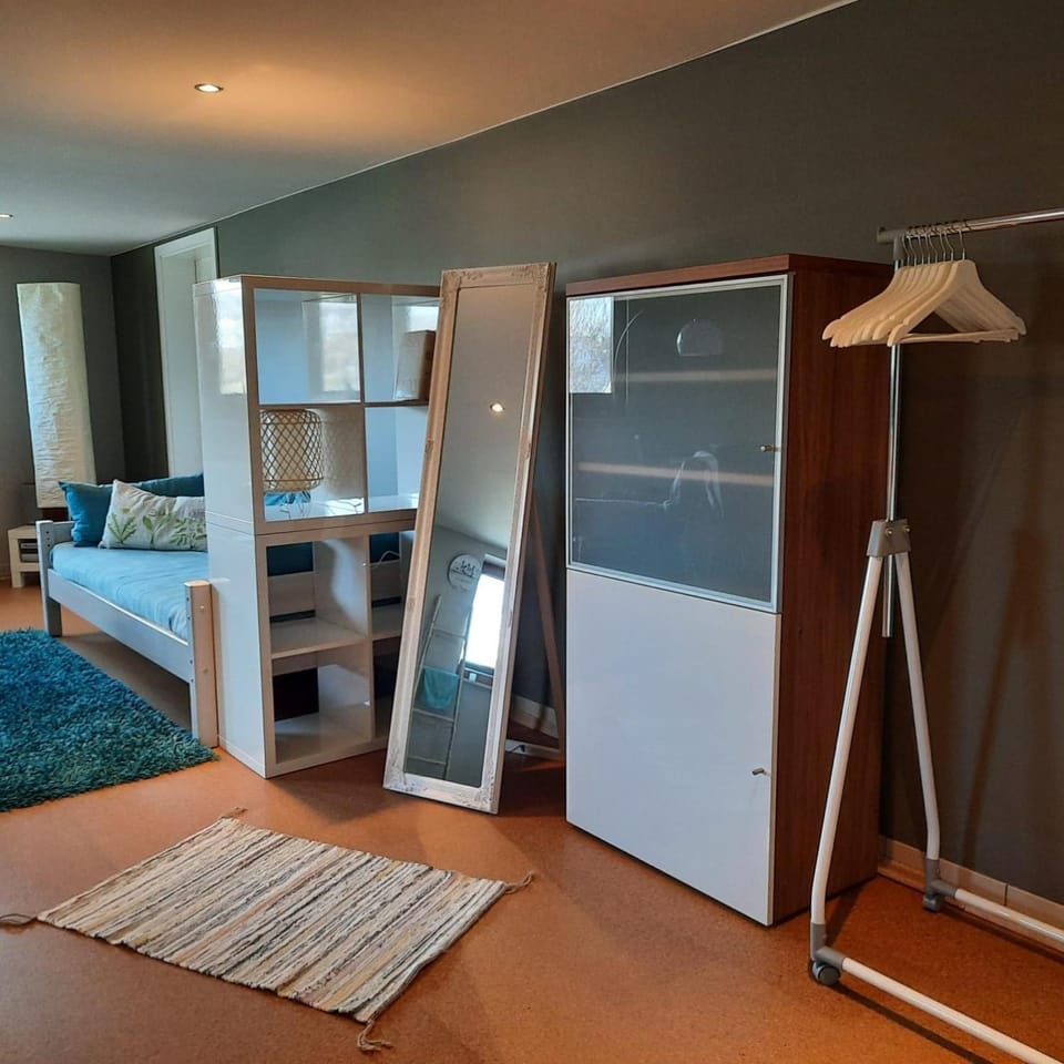 Photo of the whole room, wardrobe