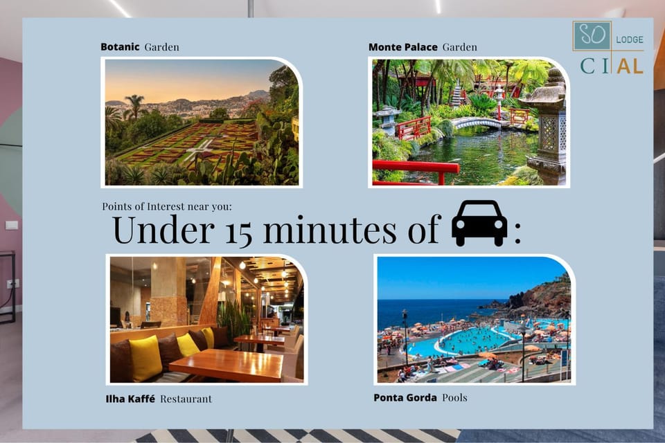 Nearby landmark, Restaurant/places to eat, Natural landscape, Text overlay, Swimming pool