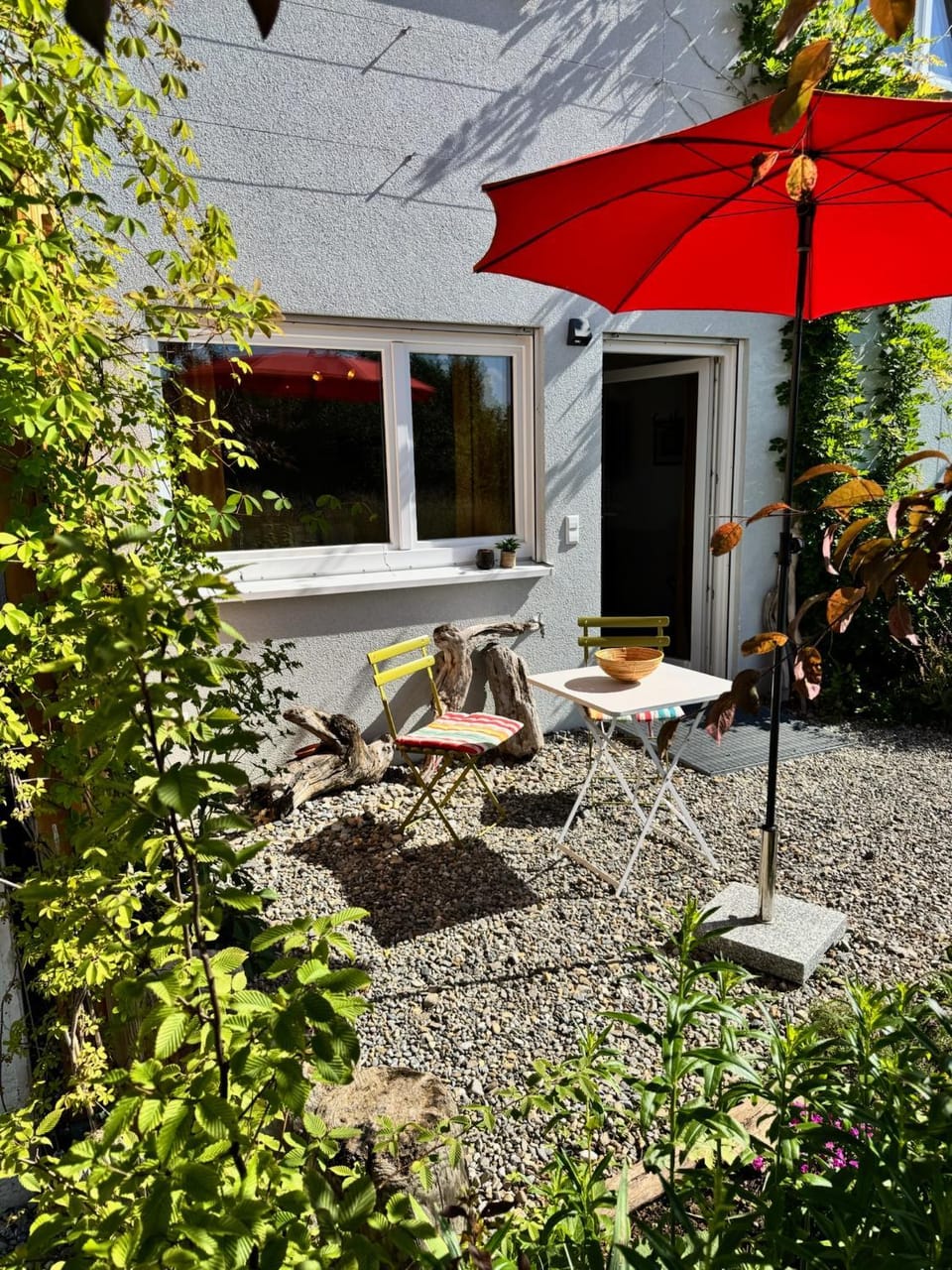 Property building, Patio, Spring, Garden, Garden view