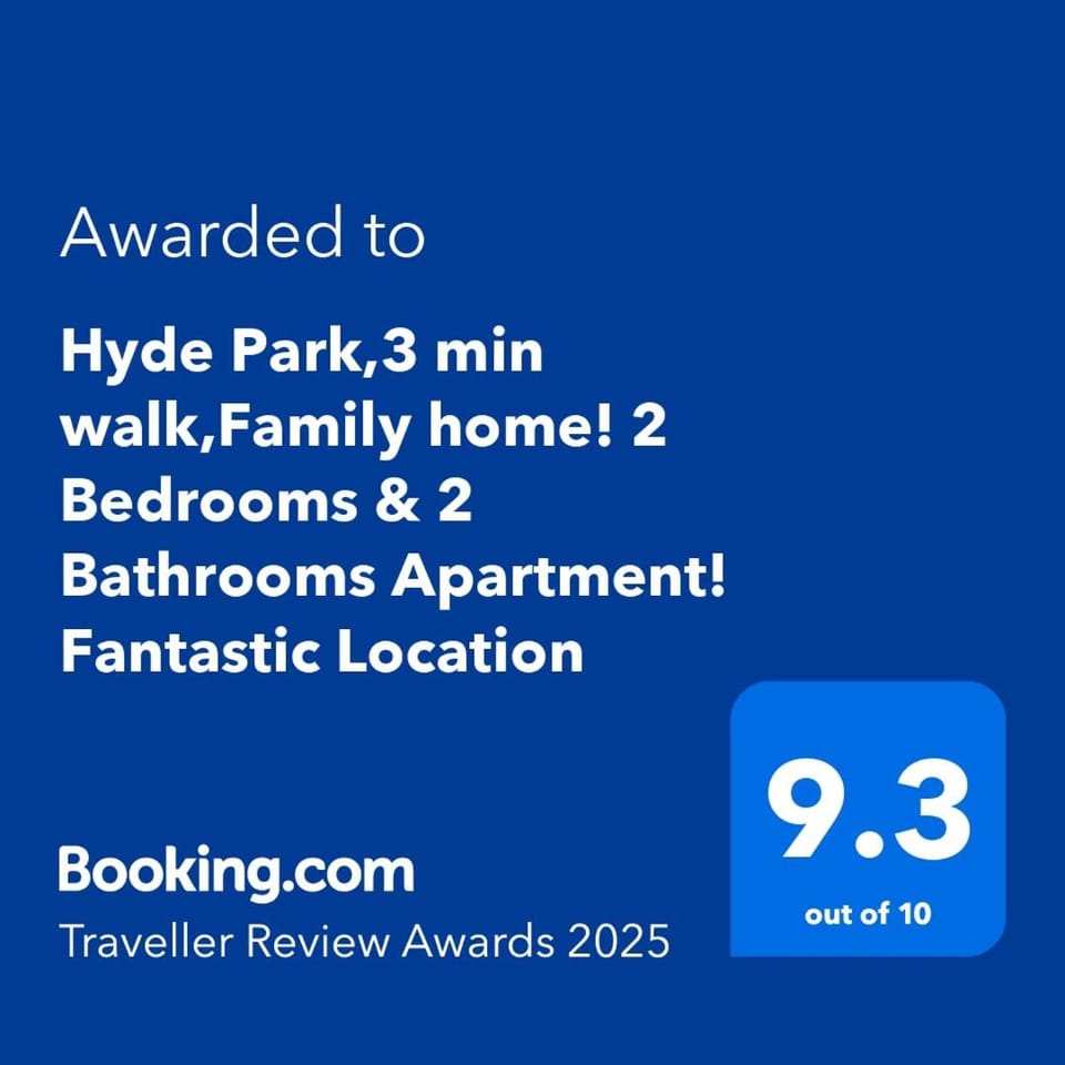 Hyde Park,3 min walk,Family home! 2 Bedrooms & 2 Bathrooms Apartment! Fantastic Location Apartment in City of Westminster