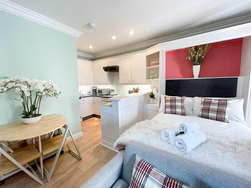Bed, Kitchen or kitchenette, Living room, Dining area, Bedroom, kitchen