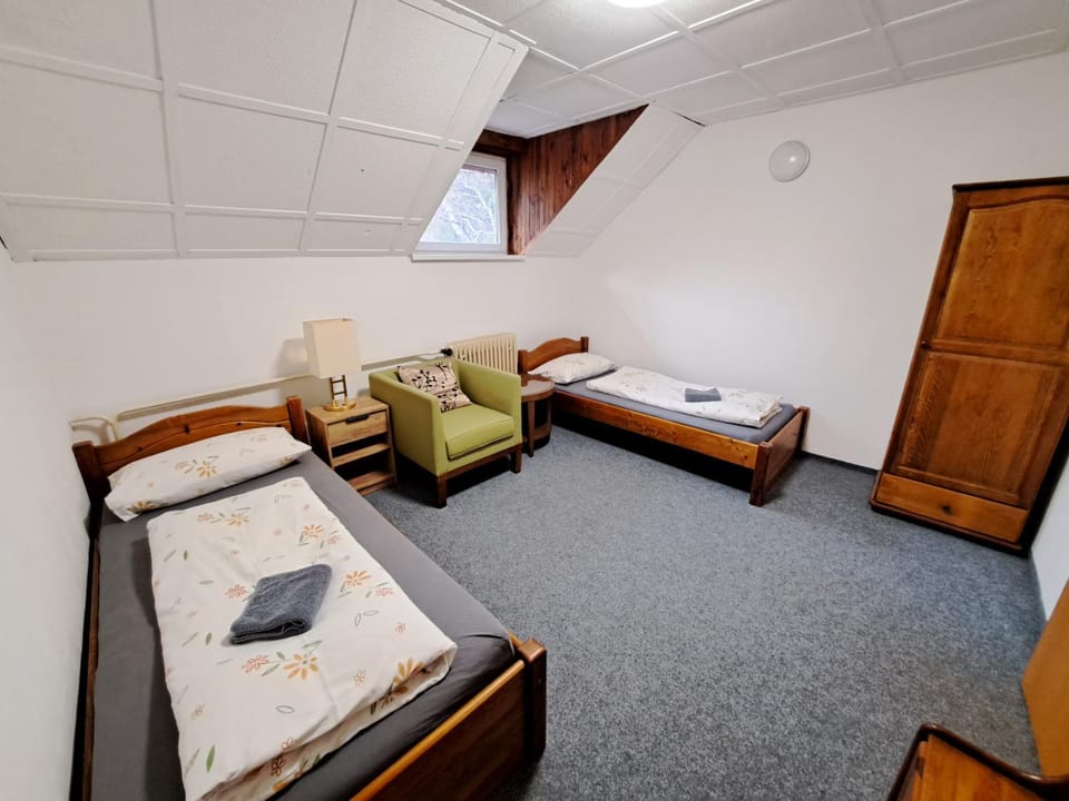 Bed, Photo of the whole room, Bedroom, towels, wardrobe