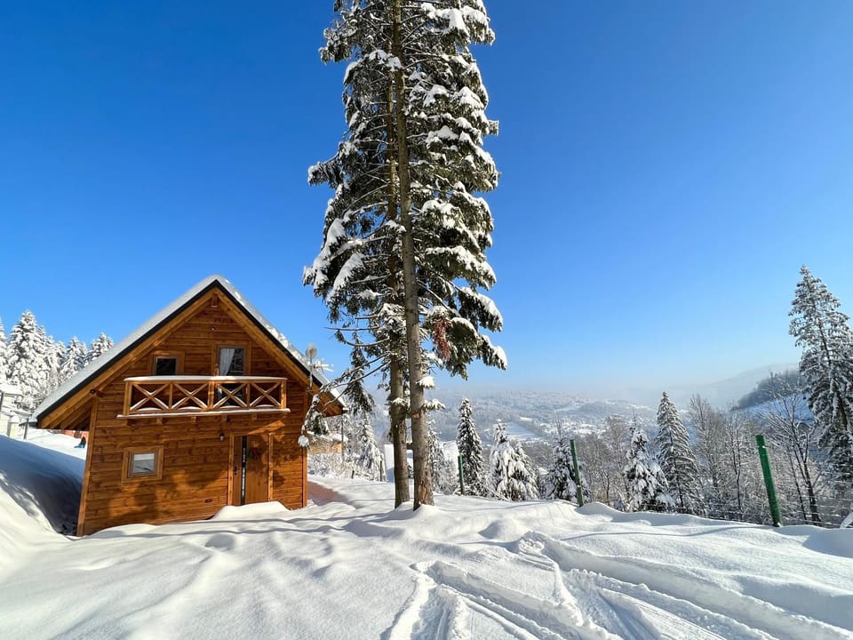 Property building, Natural landscape, Winter, Mountain view