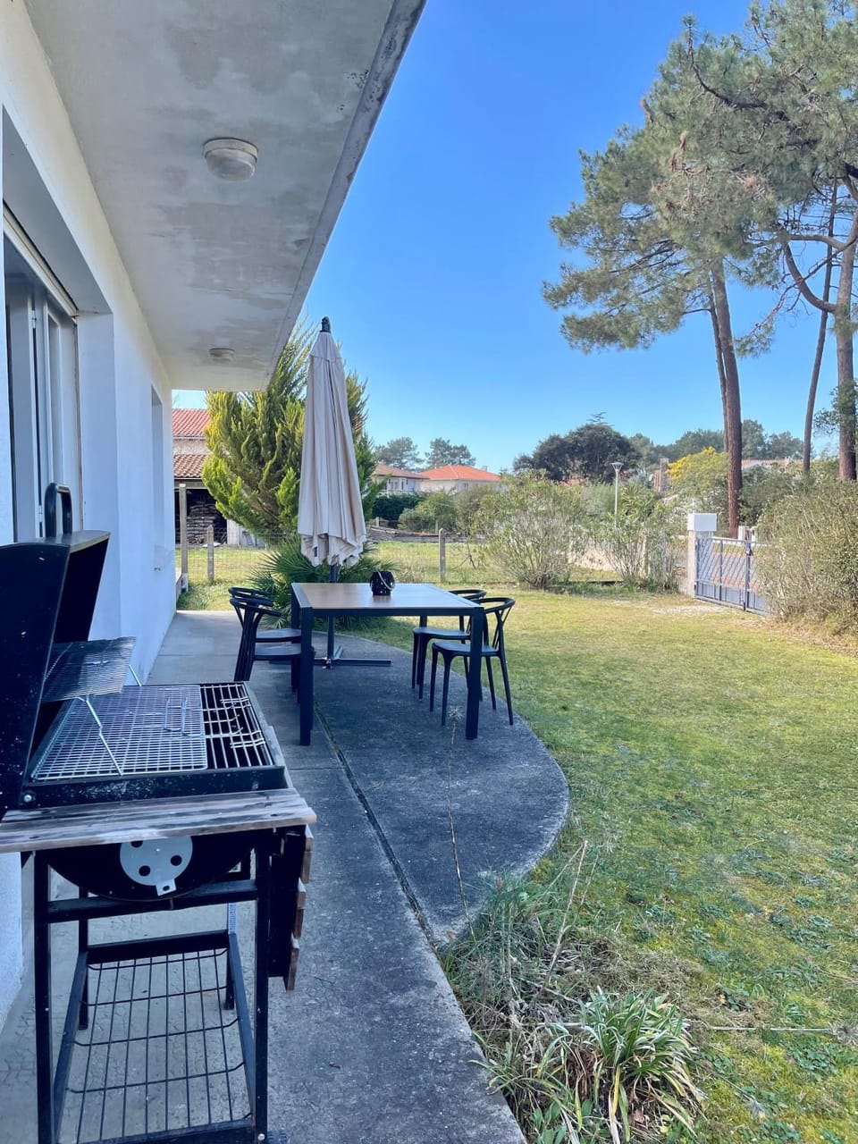 Patio, Natural landscape, Garden, Garden view, Meals